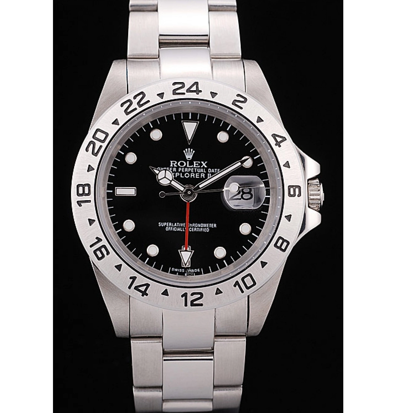Best AAA Replica Sites Steel Stainless Bezel Dial Black Explorer Rolex 0817